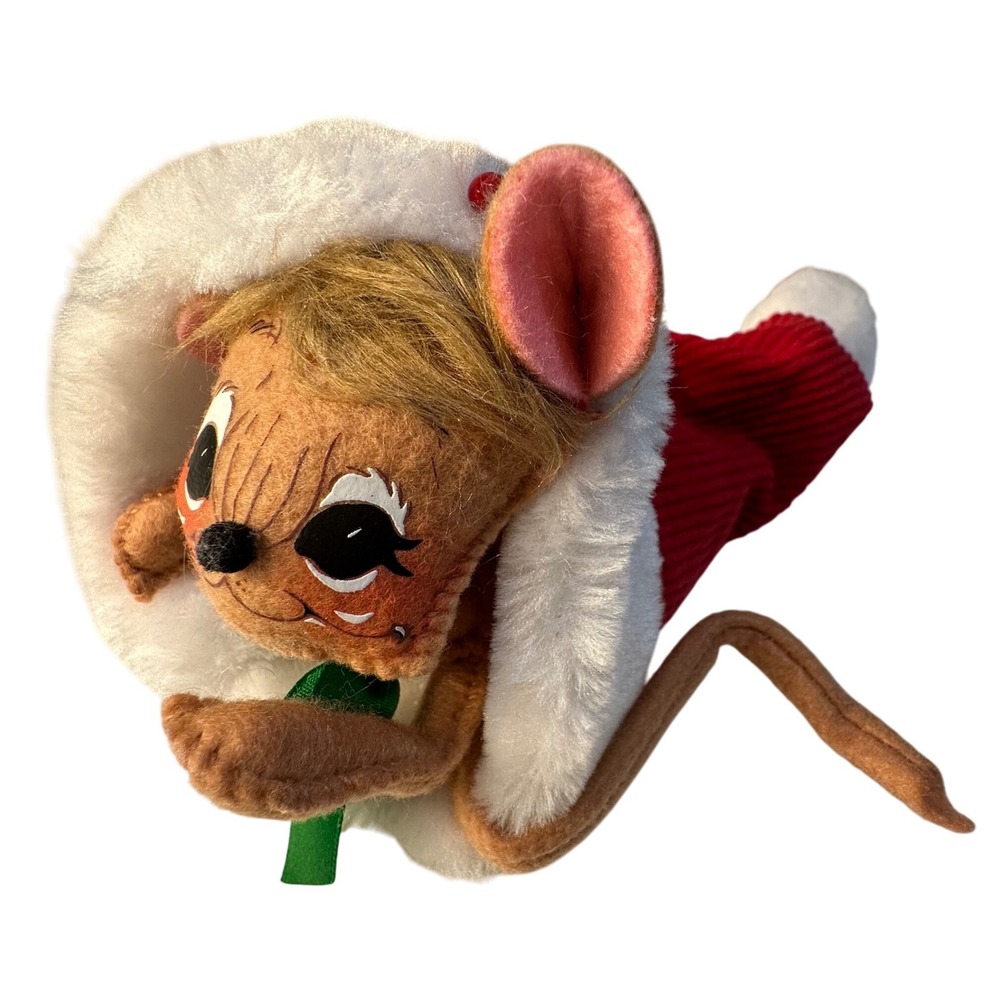 Annalee 2019 Plush Christmas Mouse Decor Santa Hat Holiday Decor